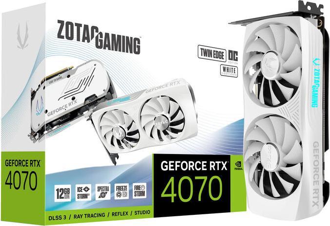 Actual product image Zotac GeForce RTX 4070 Twin Edge OC White Edition (12 GB)