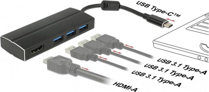 Produktbild Delock USB 3.0 Adapter (USB-C, 3 Ports)