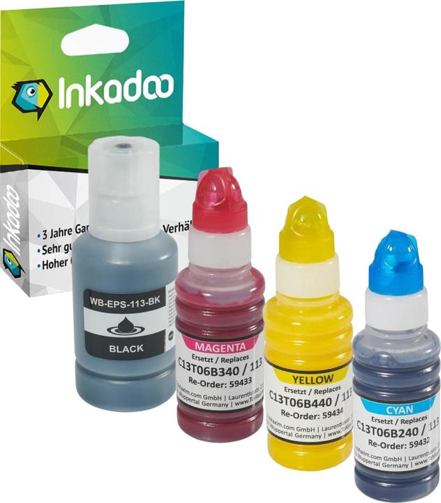 Produktbild Inkadoo Druckerpatronen kompatibel mit Epson C13T06B440 / 113 Tintenpatrone