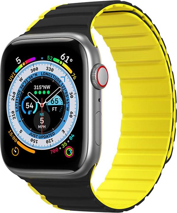 Produktbild Dux Ducis Magnetic Apple Watch SE, 8, 7, 6, 5, 4, 3, 2, 1 (41, 40, 38mm) Strap (LD Version) - Black/ (Silikon, Metall)
