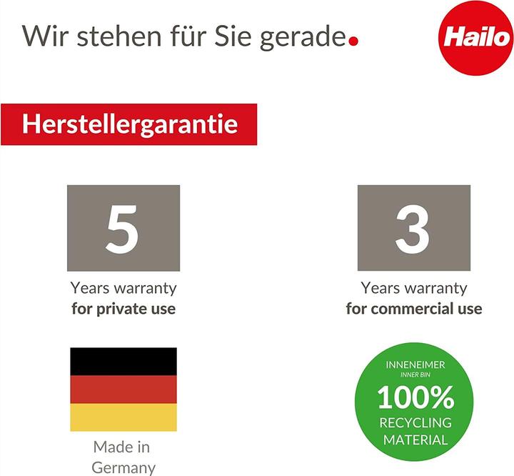 Produktbild Hailo EcoLine Design Trio L Einbausystem (30 l)