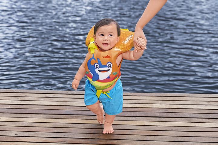 Actual product image Bestway Puddle Jumper® life jacket small whale with textile cover, 0-2 years (Up to 15Kg)
