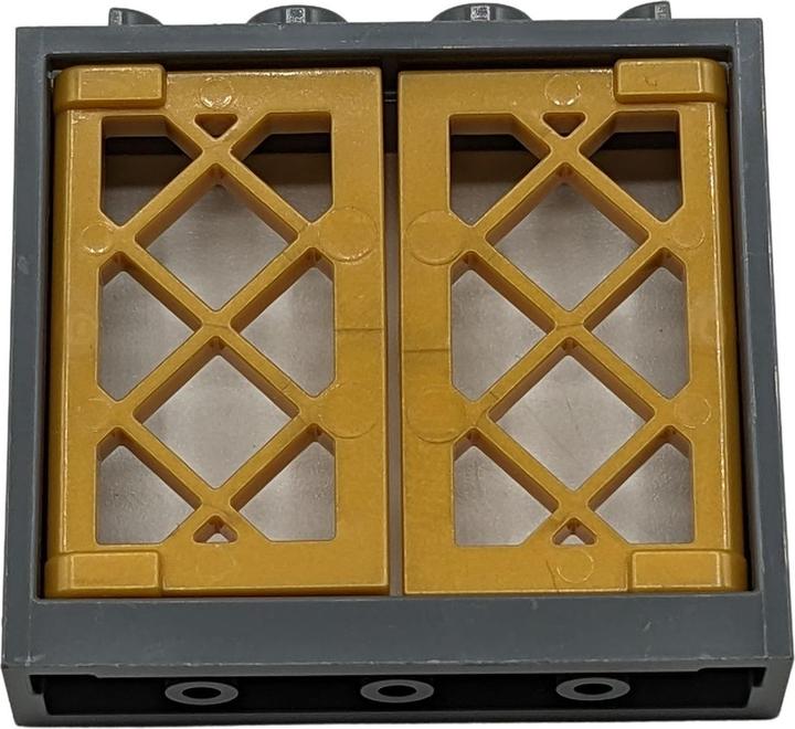Immagine prodotto LEGO Finestra 1x4x3 Finestre dorate + telaio grigio - NUOVO - 10x (60594, Accessori LEGO)