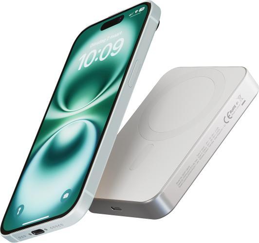 Actual product image Zens Slim Qi2 Al Powerbank10.000mAhWhite (10000 mAh, 38.70 Wh)