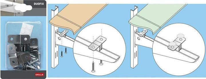 Actual product image Dolle Support 2-row, L 270 mm, silver (10 x 27 x 7 cm)