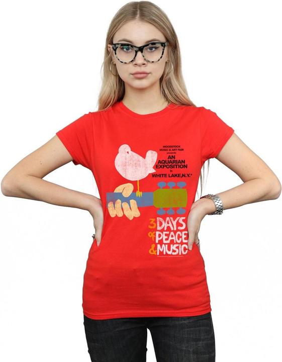 Actual product image Woodstock Womens/Ladies Festival Poster Cotton T-Shirt (XL)