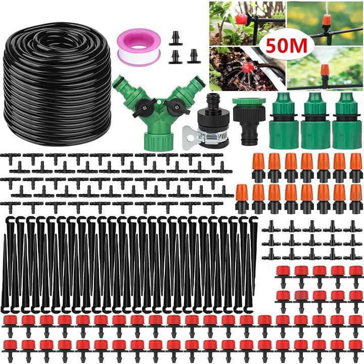 Produktbild Anjun 200-teiliges Set Gartenbewässerungssystem (Tropfbewässerung Set)
