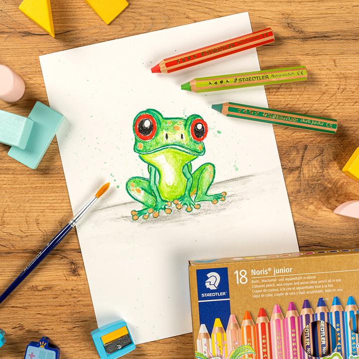 Actual product image Staedtler Crayon Noris jun 18ST (Multicoloured, 18 x)