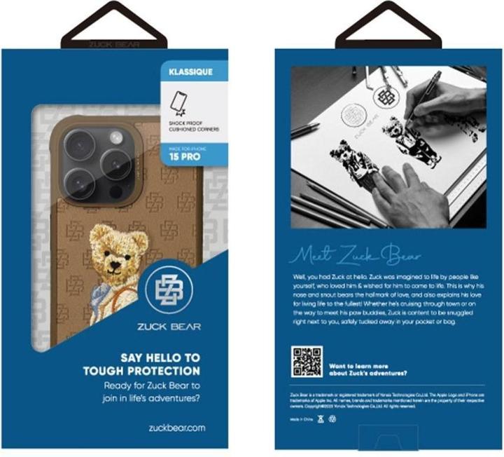 Actual product image Zuck Bear Headphone case case PARIS GENTLEMAN for IPHONE 15 Pro Max bag (Apple iPhone 15 Pro Max)