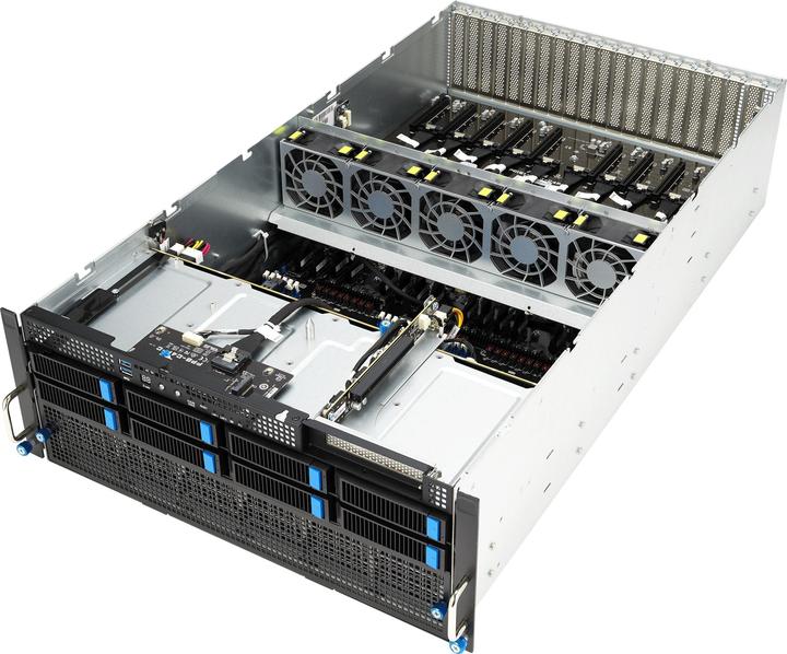 Actual product image ASUS Server BAB ESC8000A-E12-SKU2/10G/3kW(2+2)/2 PCIe/2 NVMe