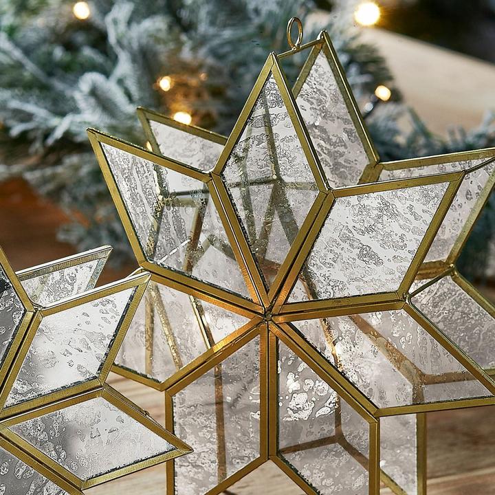 Produktbild Loberon Kerzenhalter 2er Set Zaydan gold/silber (23 x 22 x 6 cm)