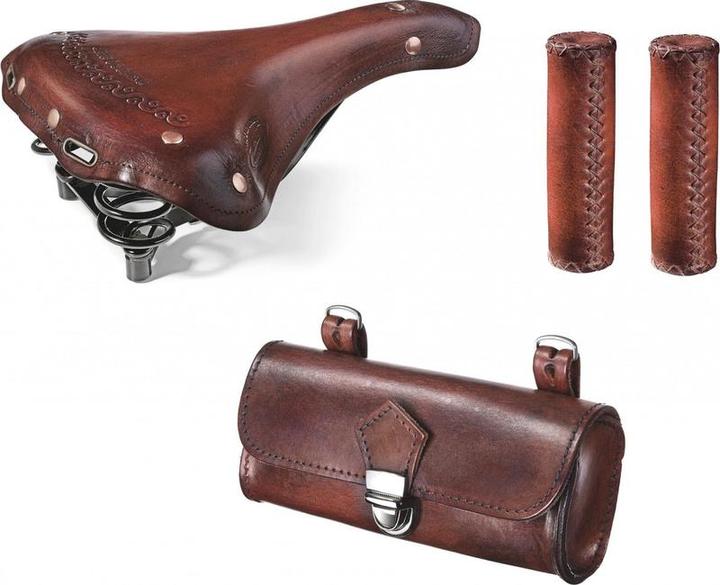 Produktbild Selle Monte Grappa Sattel Set Charleston Oxford Leder Brown 3-Stück