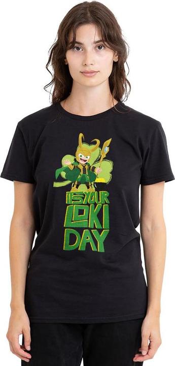 Actual product image Loki Unisex Adult Day St Patricks Day T-Shirt (L)