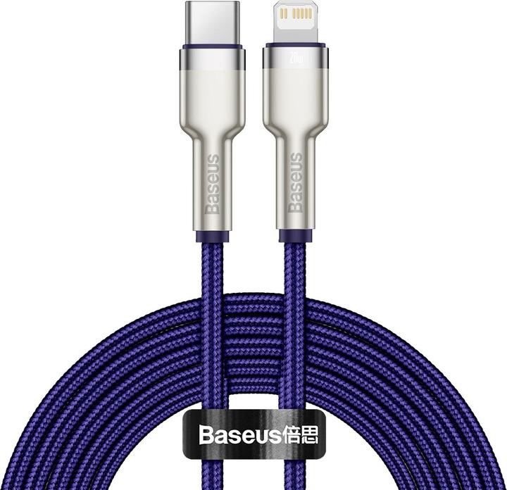 Baseus Cafule Series USB-C cable for Lightning, 20W, 2m (purple) (2 m, USB 2.0)