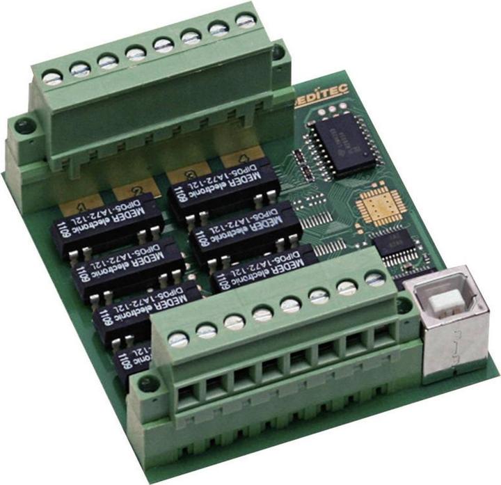 Image du produit Deditec Modules USB compacts Sorties numériques 8 relais Type de montage Enfichable Interface(s) USB