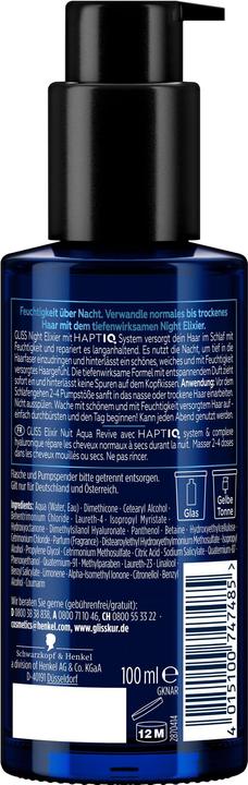 Produktbild Gliss Night Elixier Aqua Revive 100 ml (100 ml)