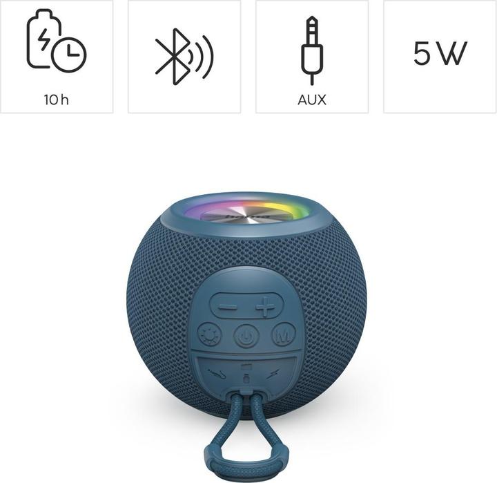 Produktbild Hama Ball Shape Speaker (10 h, Akkubetrieb)