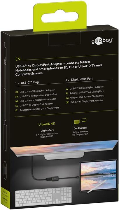 Image du produit Goobay Adaptateur USB-C vers DisplayPort (USB-C, 20 cm)