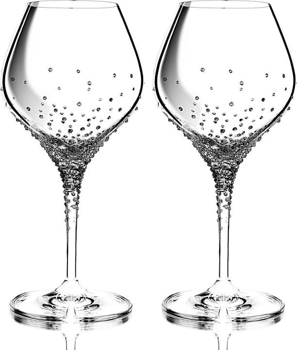 Produktbild Bohemian Grace Weinglas mit Swarovski Elements 2Stk (28 cl, 2 Gläser, Weissweingläser)