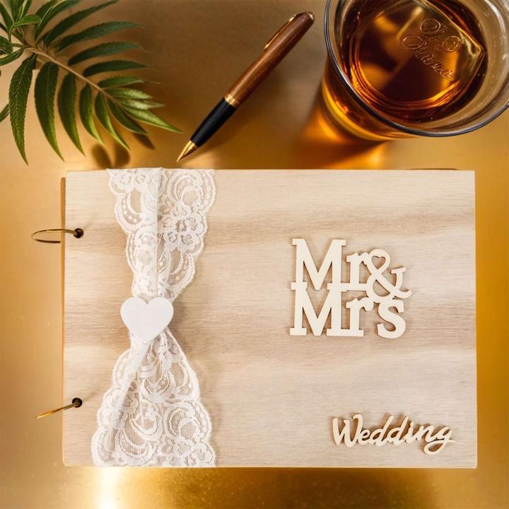 Actual product image Intirilife Wedding book Mr & Mrs Vintage DIY