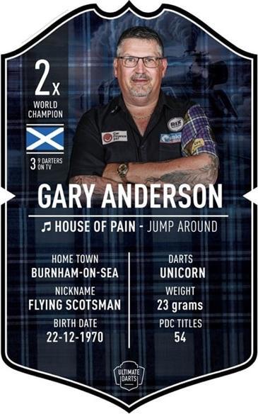Image du produit Ultimate Darts Carte - Gary Anderson V2