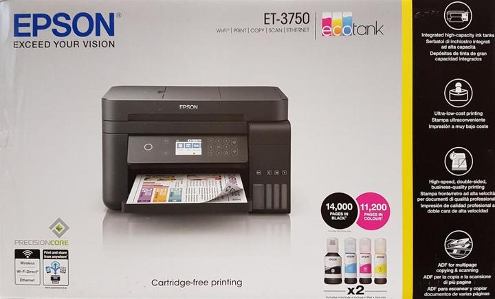 Actual product image Epson ET-3750 EcoTank (Ink tank, Colour)