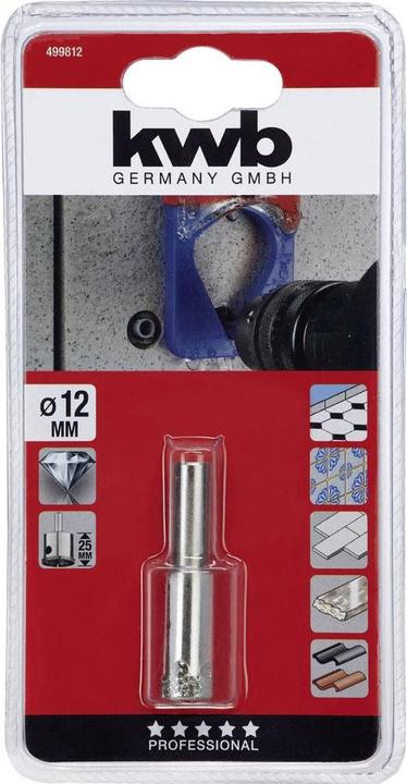 Image du produit kwb Scie cloche diamantée 12/25 mm (12 mm)