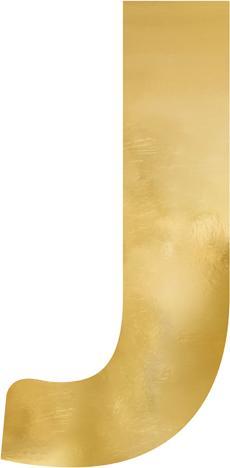 Produktbild Partydeco Mirror letter "J", gold, 30x61 cm (1 pkt / 1 pc.)
