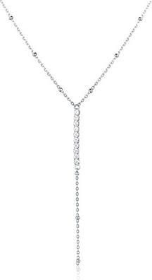 Produktbild JVD Elegant Silver Necklace With Clear Zircons