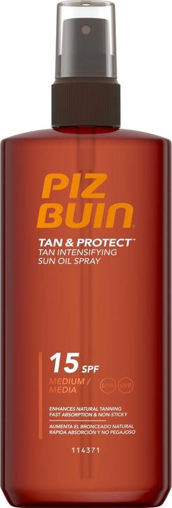 Produktbild Piz Buin Tan & Protect Oel Spray (Sonnenspray, SPF 15, 150 ml, 164 g)