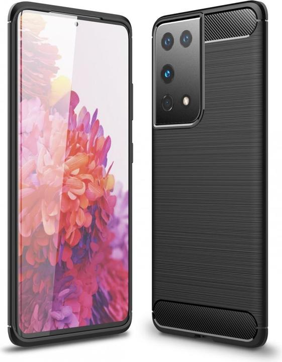 Screenguard Samsung Galaxy S21 Ultra Hülle Carbon Brushed Soft TPU (Samsung Galaxy S21 Ultra)