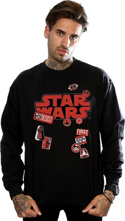 Actual product image Star Wars Mens The Last Jedi Badges Sweatshirt (XXL)