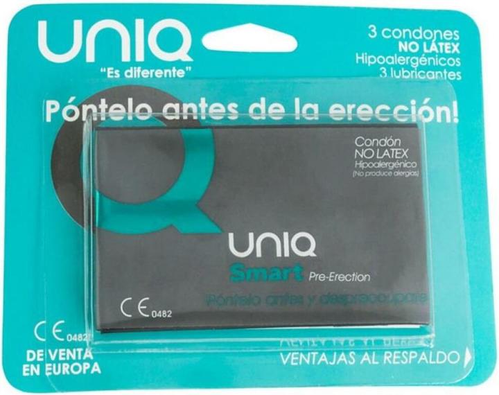 Image du produit Uniq Smart Latex Free Pre-Erection Condoms 3 Units (3 pcs)