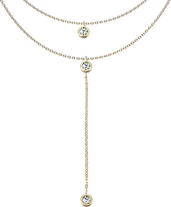 Immagine prodotto Star Piercing Catena placcata in oro con ciondolo in cristallo su catena (senza ottone, Acciaio chirurgico 316L)