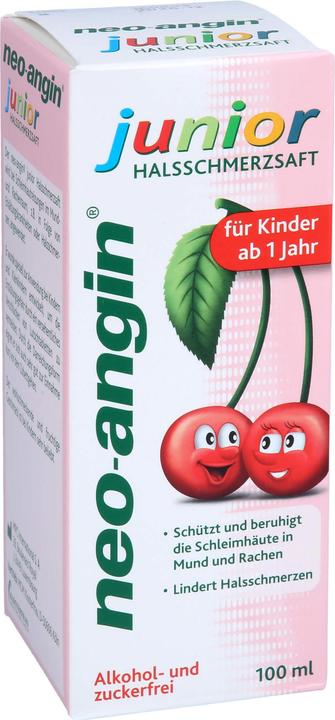 Actual product image Klosterfrau neo-angin junior sore throat juice for children from 1 year, 100 ml solution (1 Piece)