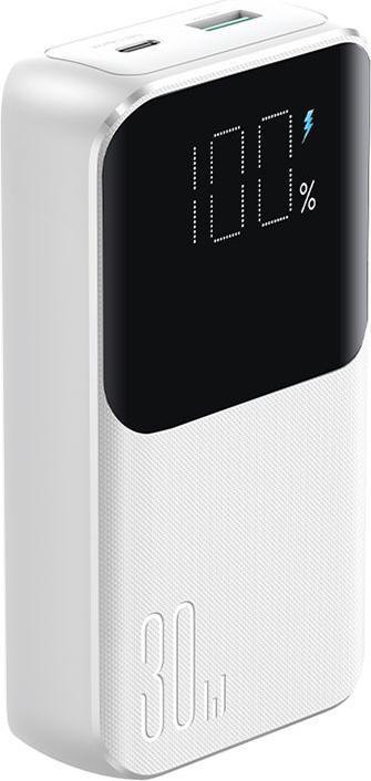 Immagine prodotto Joyroom Mini power bank da 30W 20000mAh con cavi integrati, USB-A e USB-C - Bianco (10000 mAh, 30 W, 37 Wh)