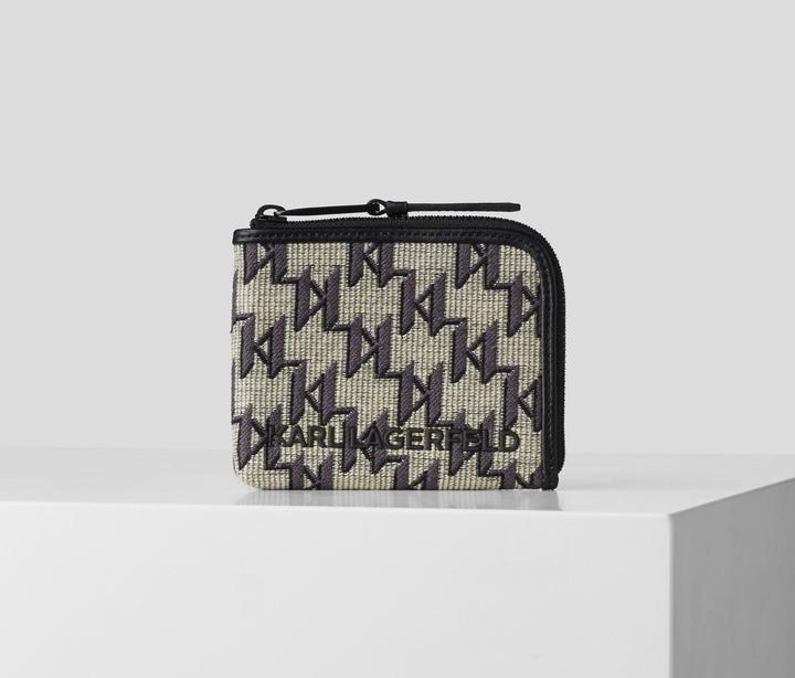 Karl Lagerfeld W's K/Monogram Jkrd Zip Wallet