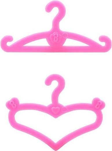 Image du produit Hermex 20 cintres pour Barbie Porte-manteaux poupée rose Accessoires