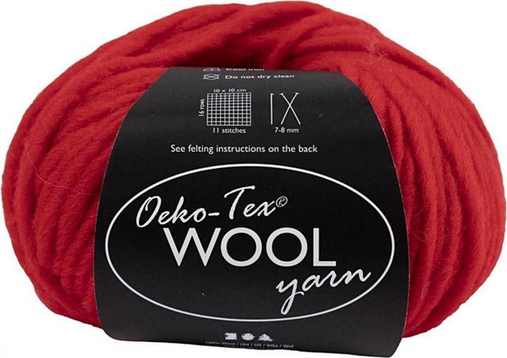 Actual product image Creativ Company Wool Oeko-Tex 50 g, Red (50 m)