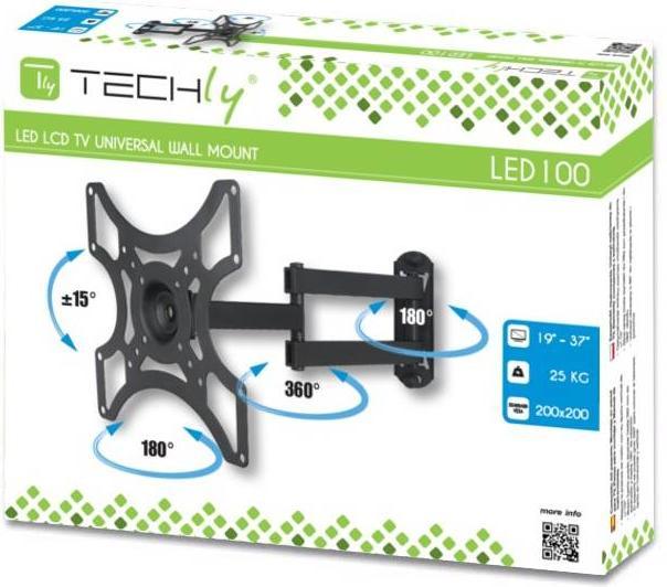 Image du produit Techly Le soutien des murs en pleine action (Mur, 37", 25 kg)