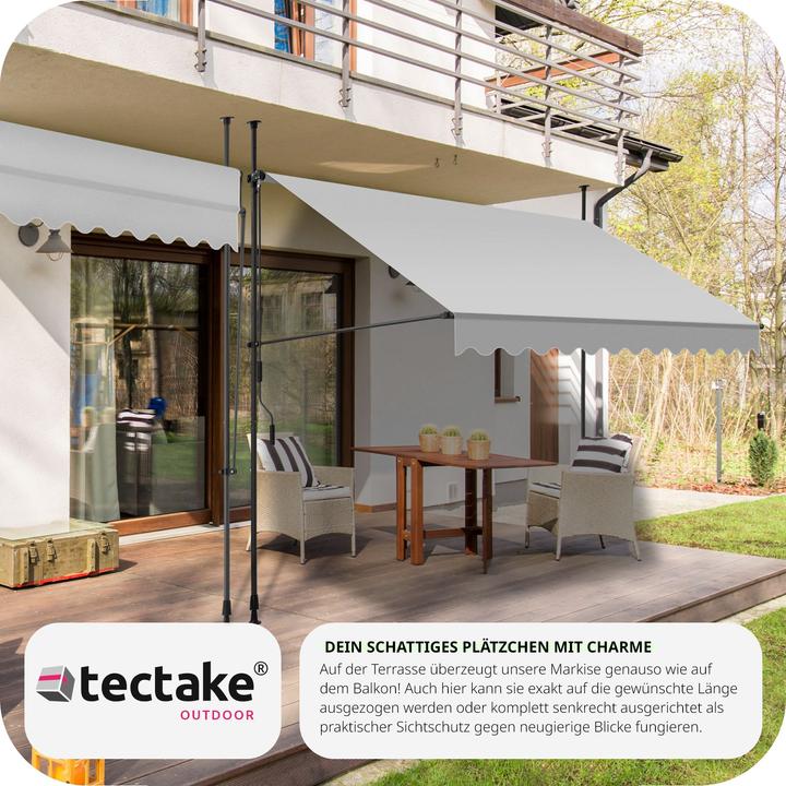 Image du produit tectake Tenda a morsetto con manovella, altezza regolabile (3 m)