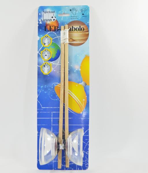 Actual product image Kögler Diabolo transparent with light in 3 colours H: 10cm W: 11.2cm L: 40cm