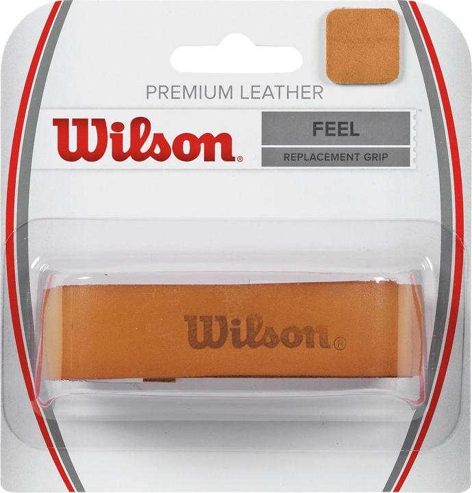 Actual product image Wilson Premium leather handle Basegrip brown