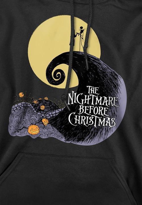 Immagine prodotto The Nightmare Before Christmas Felpa con Cappuccio Silhouette Lunare Uomo (XXL)