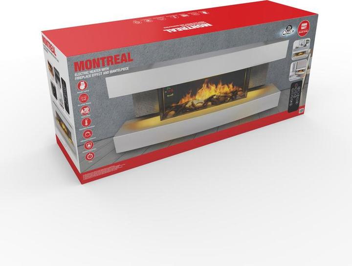 Actual product image Classic Fire Heater wall Montreal 230V 2000