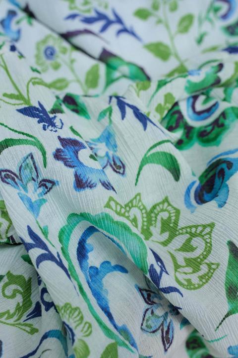 Image du produit Salsa Jeans Kurzarmbluse Ruffled Detail Print Blouse (M)