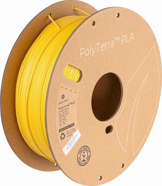 Productafbeelding Polymaker PolyTerra (PLA, 1.75 mm, 1000 g, Geel)
