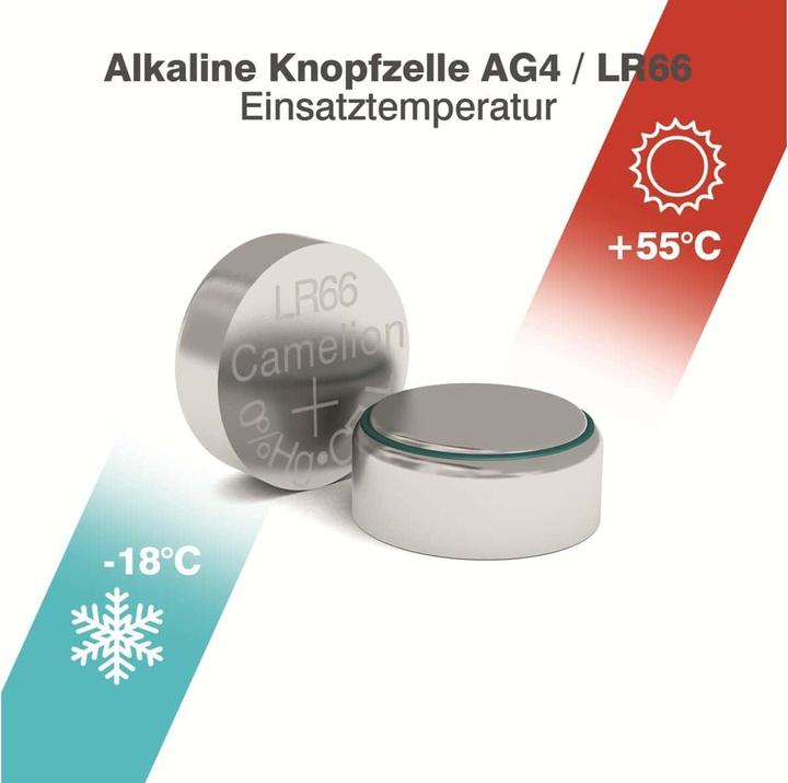 Actual product image Camelion AG4, LR66, LR626, 377 Alkaline (10 pcs., SR66, 20 mAh)
