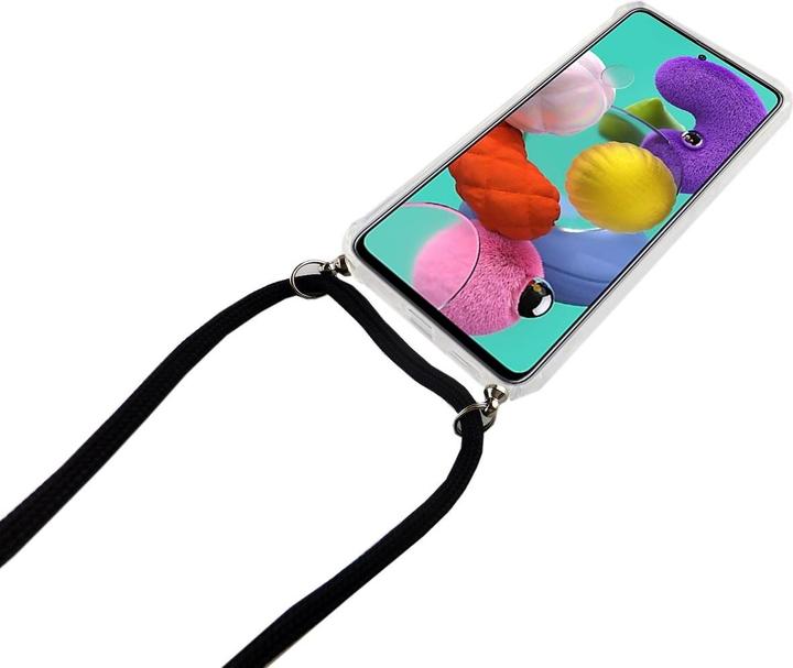 Produktbild König Design Handykette für Samsung Galaxy A51 mit Band Case zum umhängen Kordel Schwarz Neu