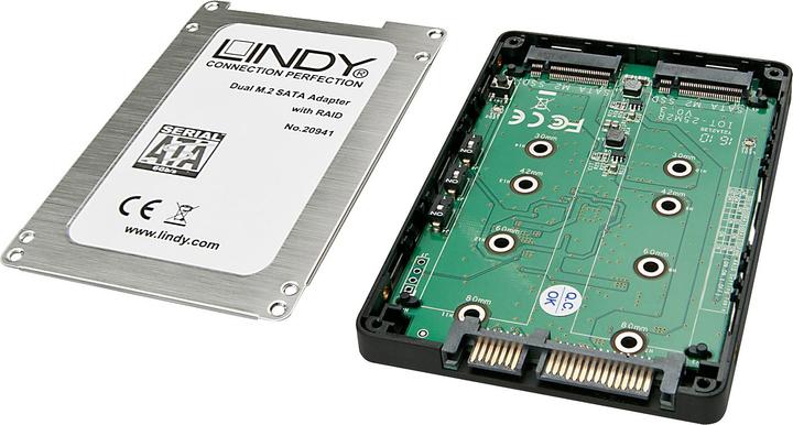 Lindy Dual M.2 SSD Raid Adapter SATA 2,5